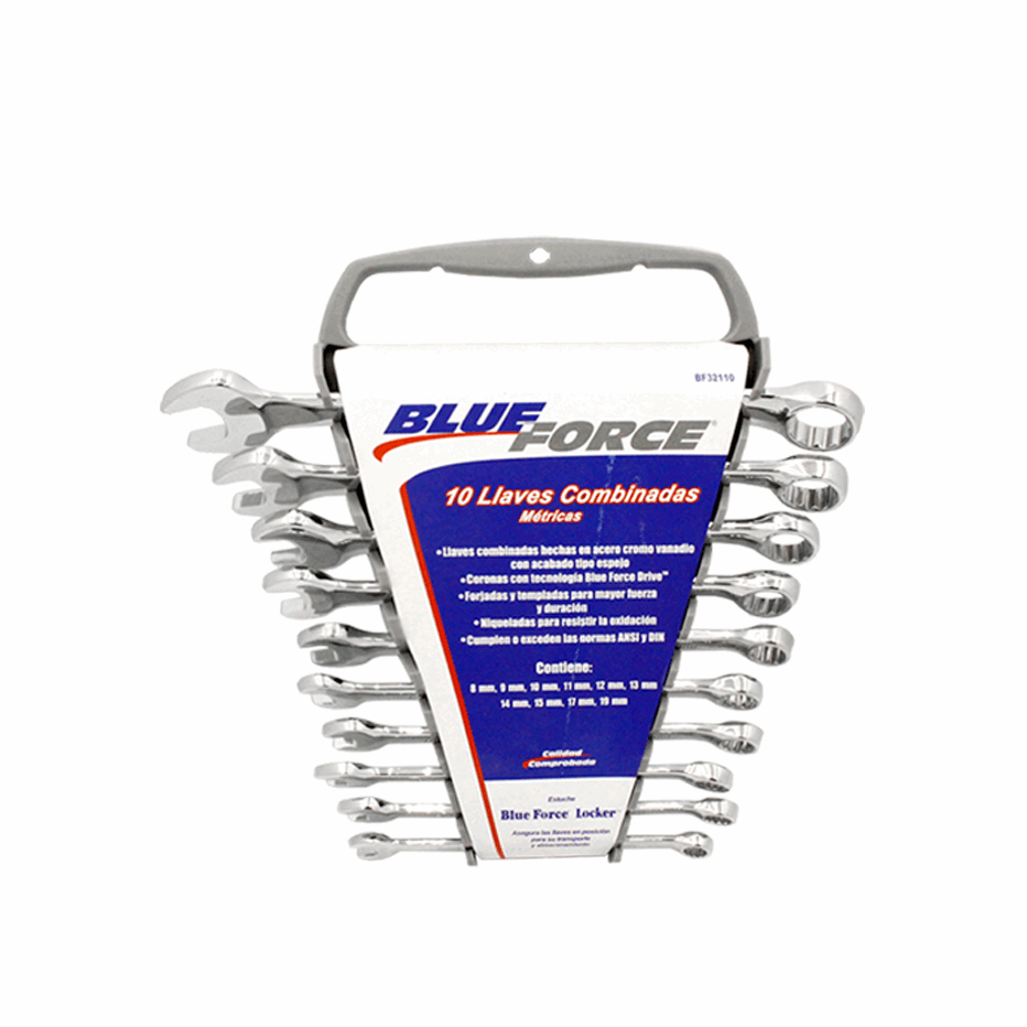 Juego de llaves combinadas métricas 10 PZ Blue Force