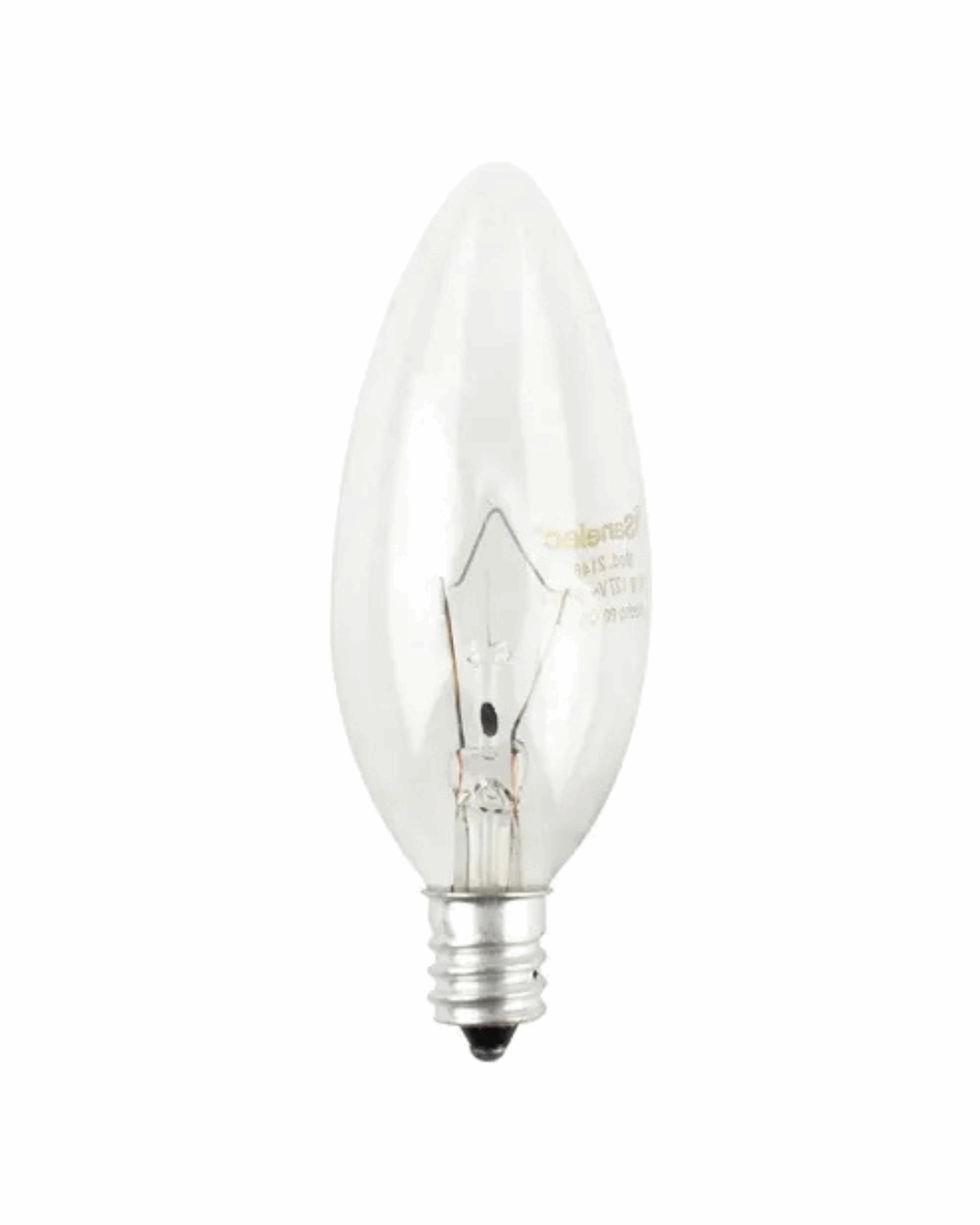 Foco incandescente tipo vela de 40W Sanelec