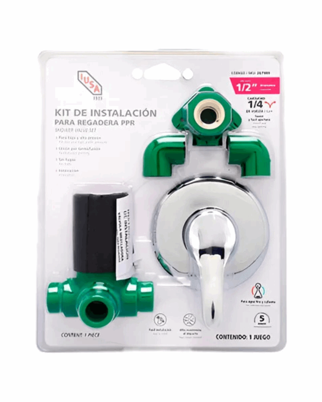 Kit de regadera para monomando PP-R IUSA