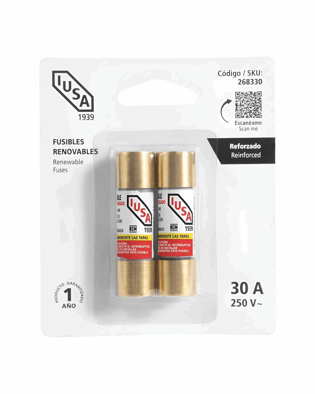 Cartucho para fusible 30 A, blíster 2 PZ IUSA