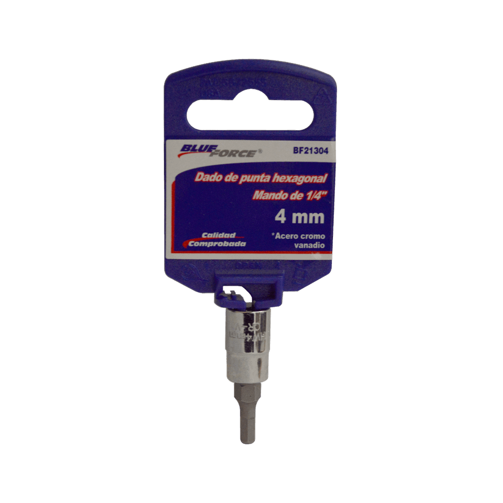 Dado de punta hexagonal de mando de 1/4 de 4 mm Blue Force