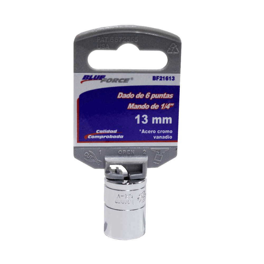 Dado de 6 puntas mando de 1/4 de 13 MM Blue Force
