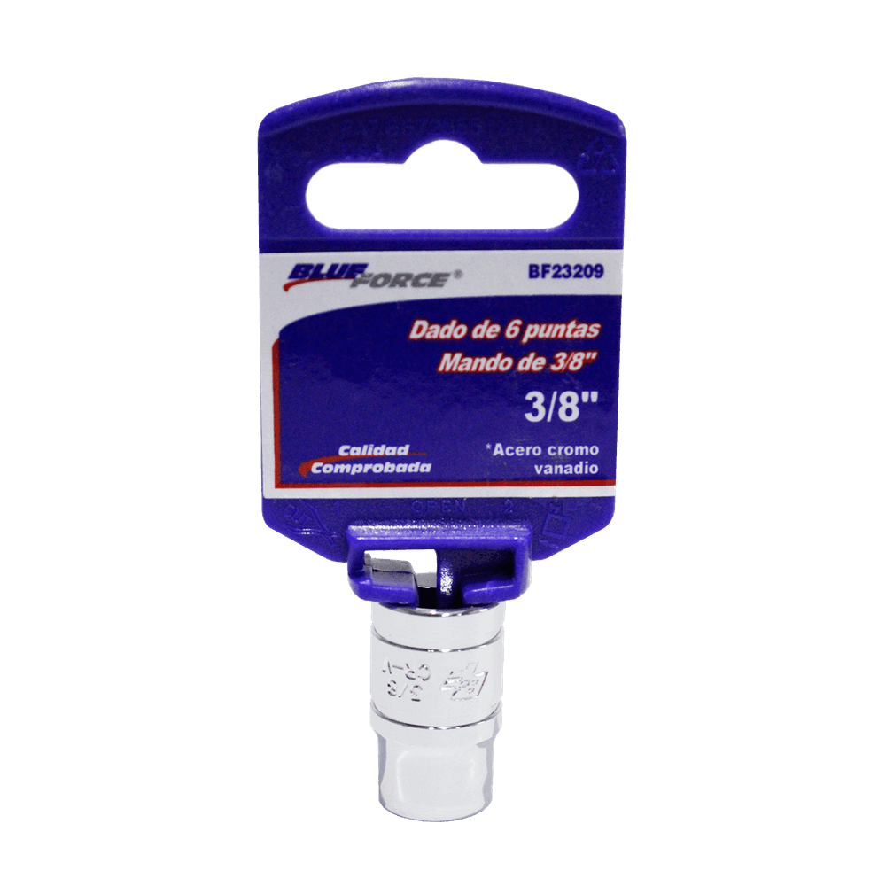 Dado corto de 6 puntas mando de 3/8 x 3/8 PLG Blue Force