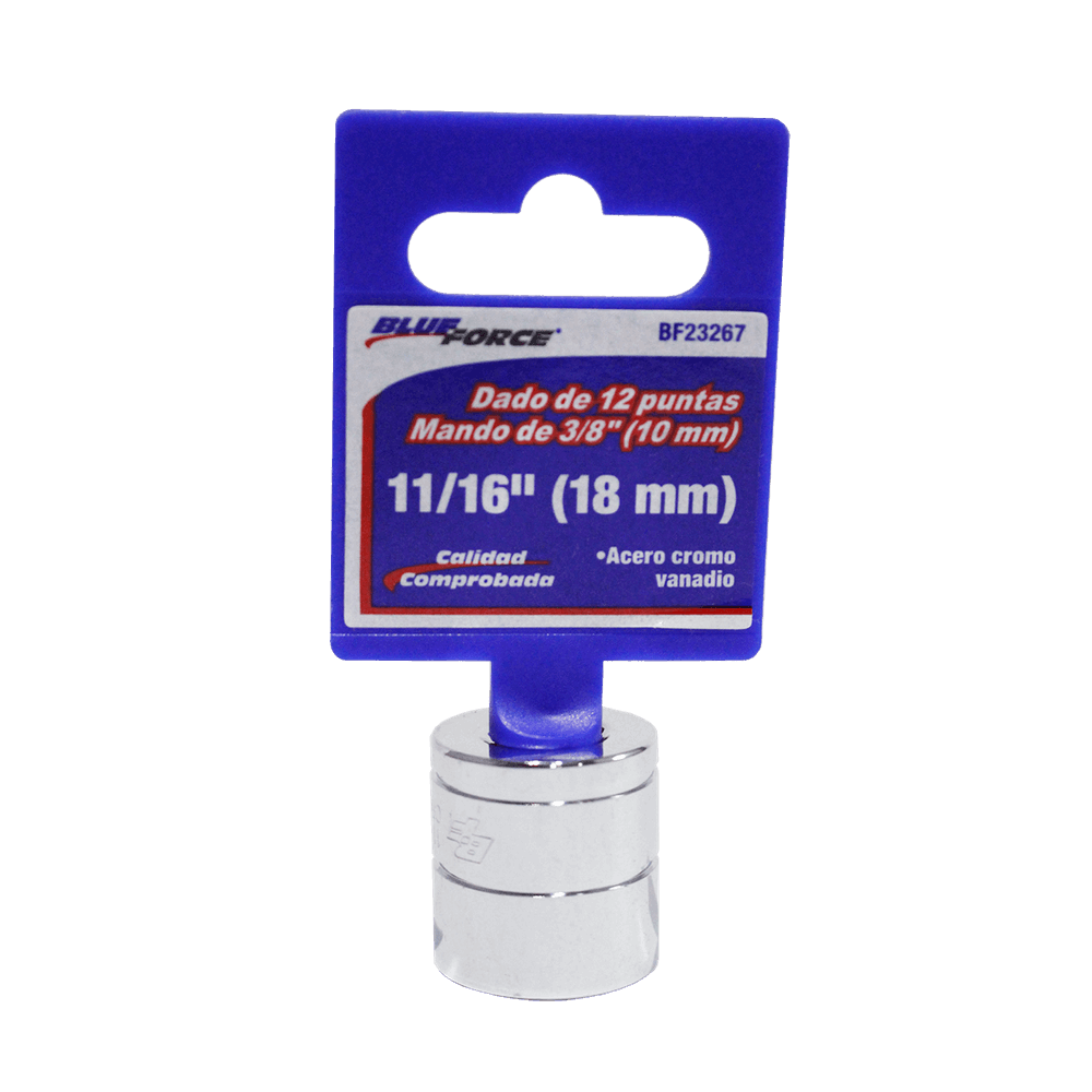 Dado de 12 puntas mando de 3/8 x 11/16 PLG Blue Force