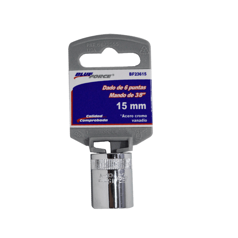 Dado de 6 puntas mando de 3/8 x 15 MM Blue Force