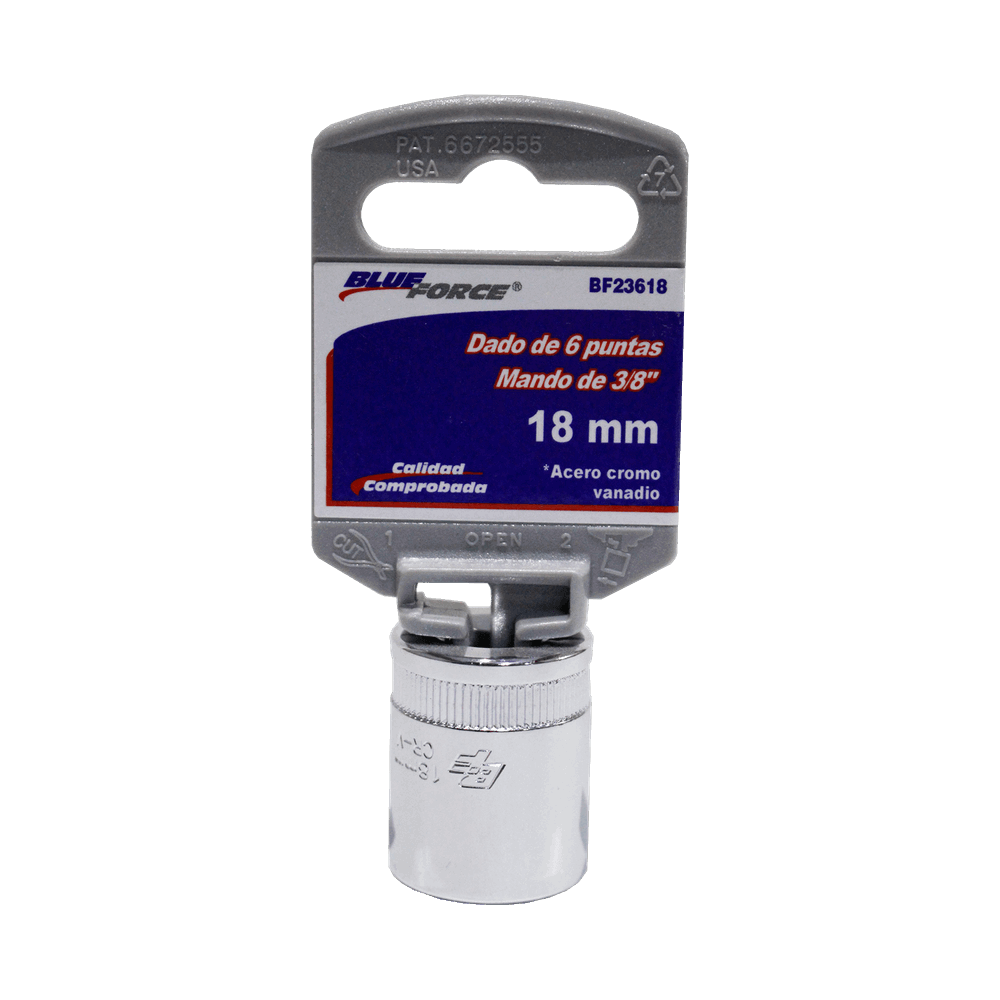 Dado de 6 puntas mando de 3/8 x 18 MM Blue Force